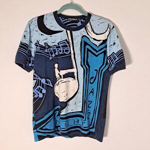 Dolce & Gabbana Unisex T-Shirt Jazz Musical Graphic M